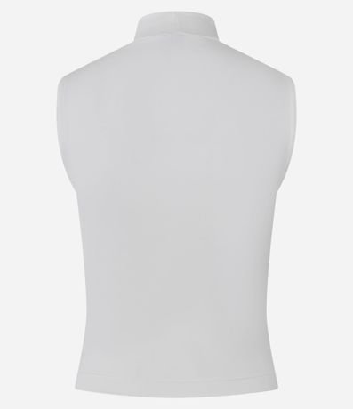 Blusa en Microfibra con Escote Halter y Aviamento en el Escote 7