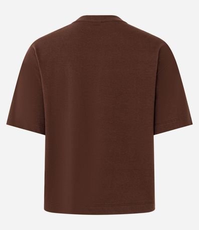 Remera Manga Corta en Algodón con Lettering y Palmera 7