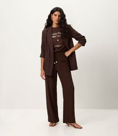 Remera Manga Corta en Algodón con Lettering y Palmera 2