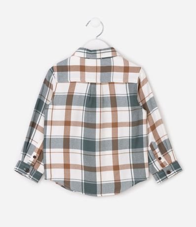 Camisa Infantil en Franela con Estampa de Cuadros – Talle 1 a 6 años 2