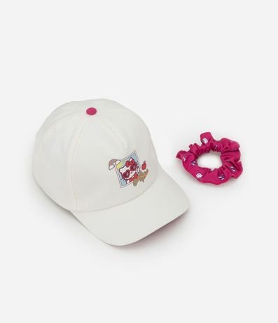 Gorra Infantil en Sarga Hello Kitty con Scrunchie – Talle U