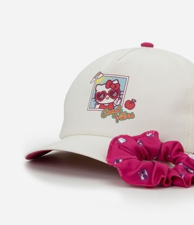 Gorra Infantil en Sarga Hello Kitty con Scrunchie – Talle U 6