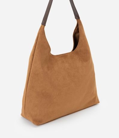 Cartera Hobo Grande en Gamuza con Asa Contrastante 2
