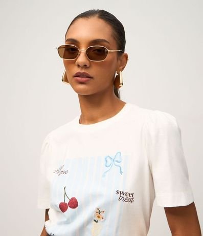 Remera con Manga Frufru con Estampado Divertida 3