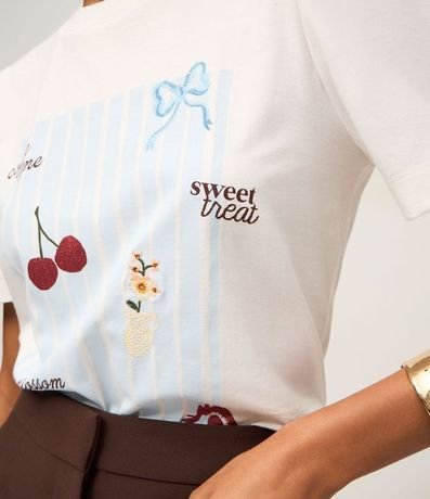 Remera con Manga Frufru con Estampado Divertida 4