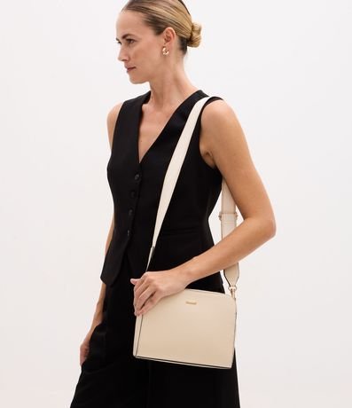 Cartera Transversal Mediana en PU con Bretel Ancho