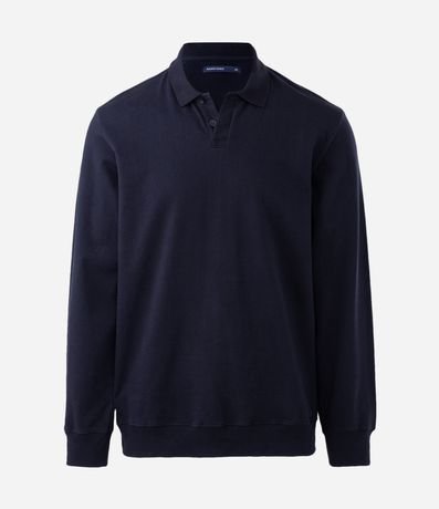 Buzo en Algodón con Cuello Polo 5