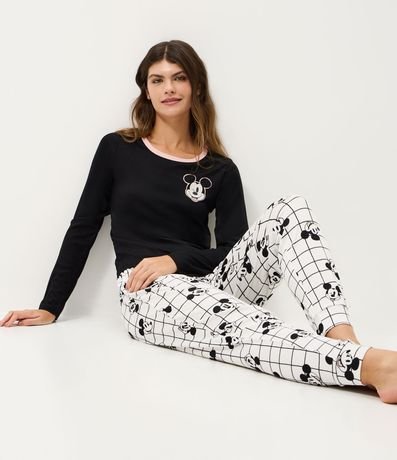 Blusa de Pijama en Rib con Estampado Mickey 2