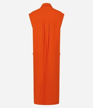 Vestido Chemise Plano en Lino con Botones 6
