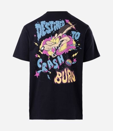 Remera Comfort em Algodón con Estampa Coiote Crash And Burn 6