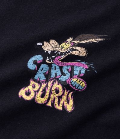 Remera Comfort em Algodón con Estampa Coiote Crash And Burn 8