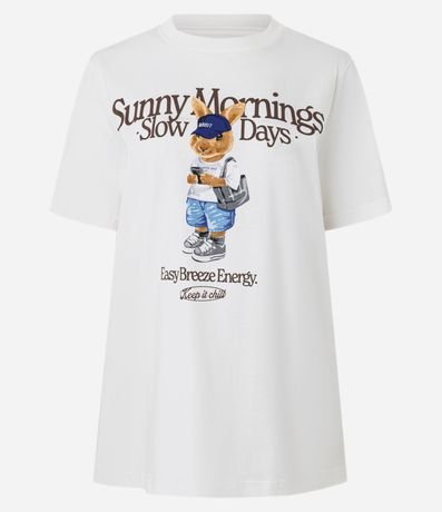 Remera T-shirt en Algodón con Estampa Conejo Sunny Morning 4