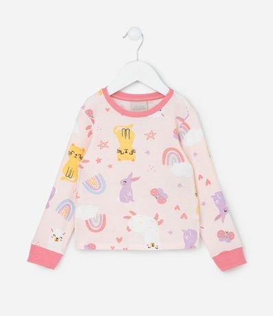 Pijama Infantil Largo con Estampa Animales – Talle 1 A 6 años 2