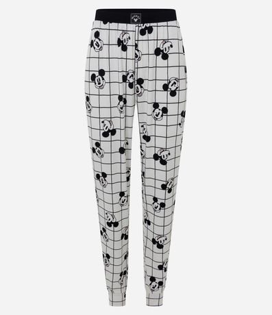 Pantalón de Pijama Jogger en Rib con Estampa de Mickey