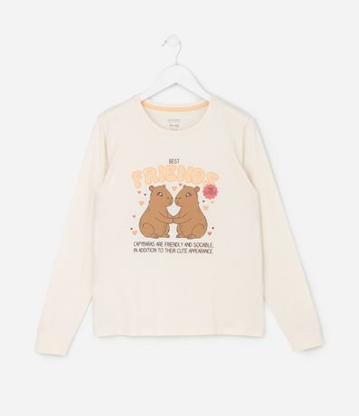 Pijama Infantil Largo con Estampa de Carpincho Friends  – Talle 5 a 14 años 2