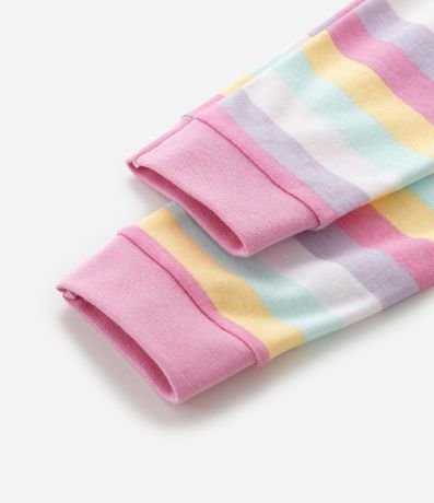 Pijama Infantil Blusa con Estampado de Unicórnio y Pantalón Rayada – Talle 1 a 6 años 9