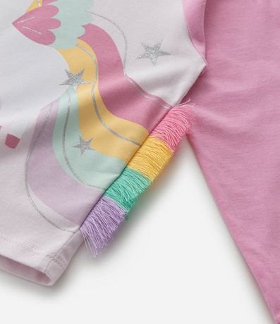 Pijama Infantil Blusa con Estampado de Unicórnio y Pantalón Rayada – Talle 1 a 6 años 11