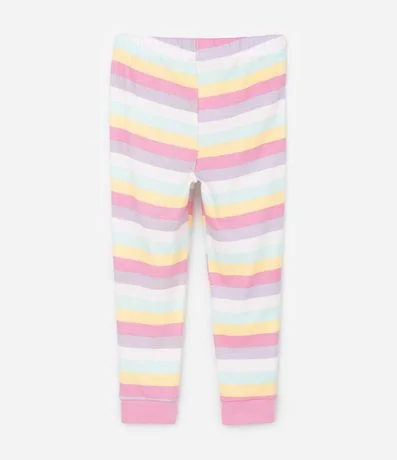 Pijama Infantil Blusa con Estampado de Unicórnio y Pantalón Rayada – Talle 1 a 6 años 5
