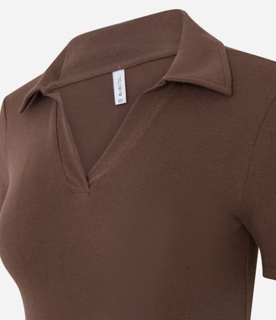 Vestido en Rib con Cuello Polo 6