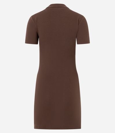 Vestido en Rib con Cuello Polo 7