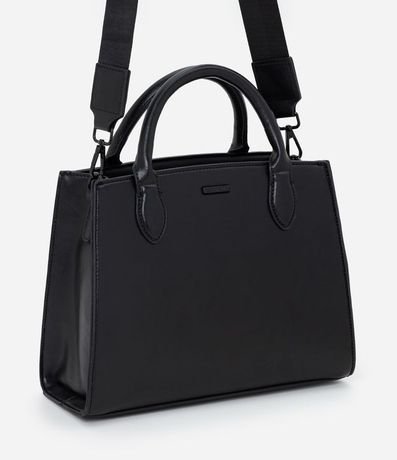 Cartera Satchel Mediana en PU con Asa Desmontable 1