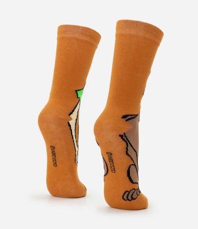 Media Caña Larga en Algodón con Estampa Divertida Scooby Doo 3