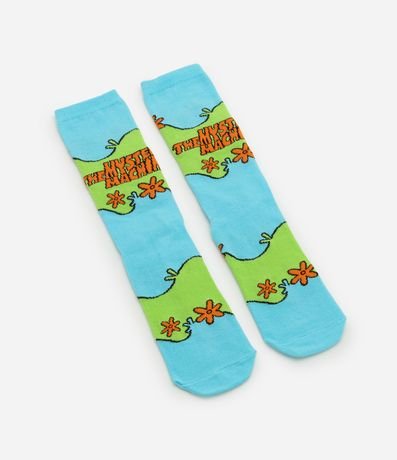 Media Caña Larga en Algodón con Estampa Divertida  Scooby Doo Mistery Machine 4