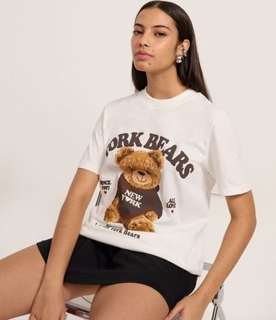 Remera en Algodón con Estampa Oso York Bears 4