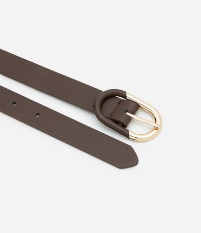 Kit 02 Cintos Medianos con Hebilla Ovalada Revestida 2