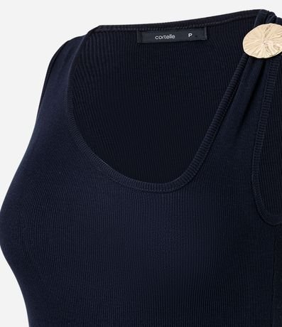 Blusa en Poliamida con Escote Asimétrico y Adorno 6