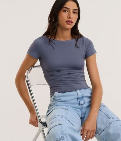 Blusa Manga Corta con Escote Canoa 3