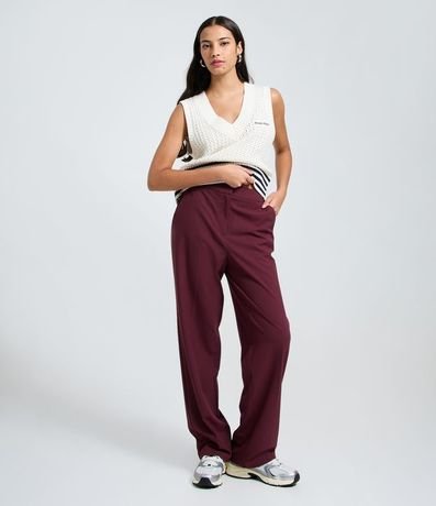 Pantalón Recto en Sastrería con Bolsillo Cuchillo 1