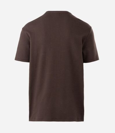 Remera Texturizada con Cuello Redondo y Manga Corta 5