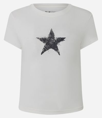 Remera en Algodón con Estampado de Estrella 4