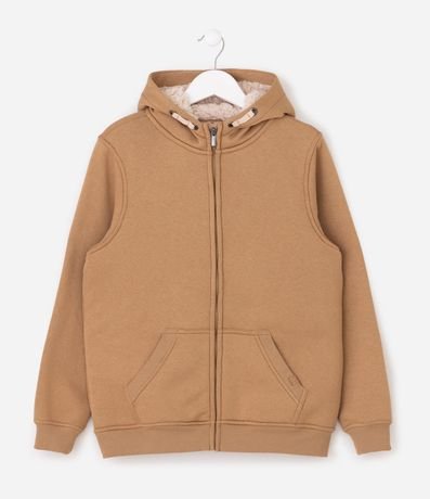 Campera Infantil con Forro Peludito y Capucha - Talle 5 a 14 años