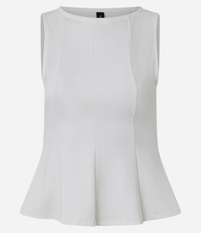 Blusa Peplum Alargada en Punto Roma con Bretel Ancho 5