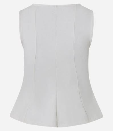 Blusa Peplum Alargada en Punto Roma con Bretel Ancho 6