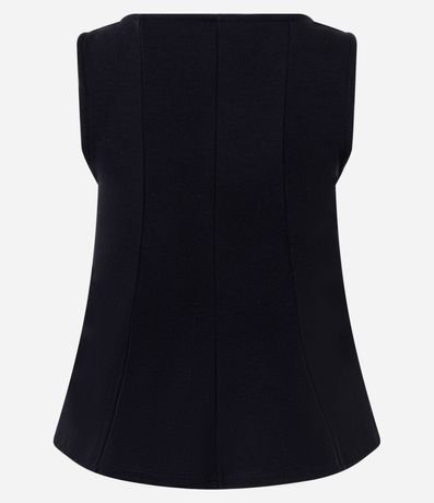 Blusa Peplum Alargada en Punto Roma con Bretel Ancho 5