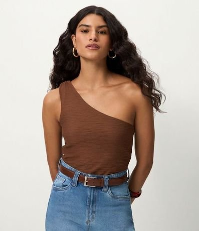 Blusa Texturizada en Anarruga Escote Hombro Único