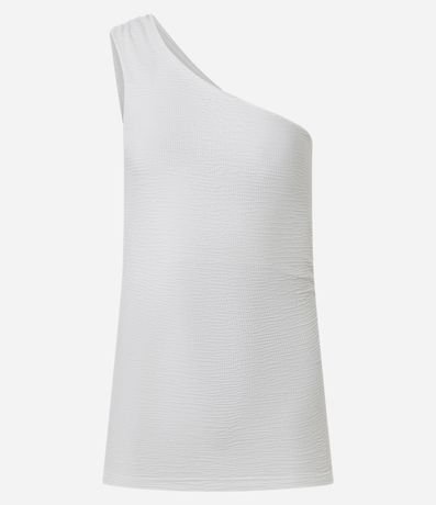 Blusa Texturizada en Anarruga Escote Hombro Único 4