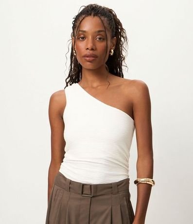 Blusa Texturizada en Anarruga Escote Hombro Único