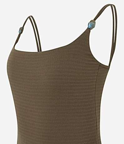 Body Texturizado en Poliamida con Adornos en el Bretel Doble 6