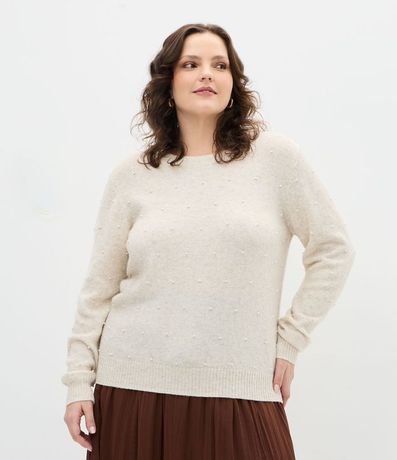 Suéter en Punto con Perla Curve & Plus Size