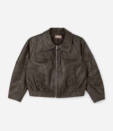 Campera Bomber con Bolsillos Curve y Plus Size