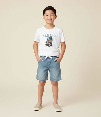 Remera Comfort Infantil con Estampa de Capivara Game On - Talle 5 a 14 años