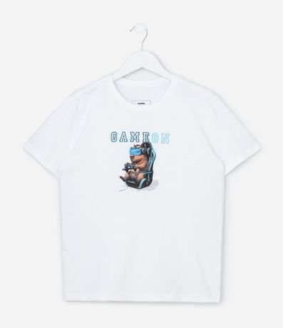 Remera Comfort Infantil con Estampa de Capivara Game On - Talle 5 a 14 años