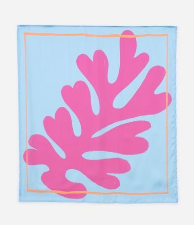 Pañuelo en Satén con Estampado Fresh Coral 2