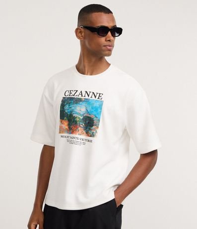 Remera Boxy en Algodón con Estampado Artística Cézanne 1