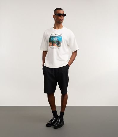 Remera Boxy en Algodón con Estampado Artística Cézanne 2