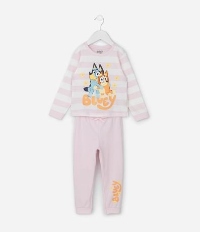 Pijama Infantil Bluey y Bingo Manga Larga – Talle 2 a 8